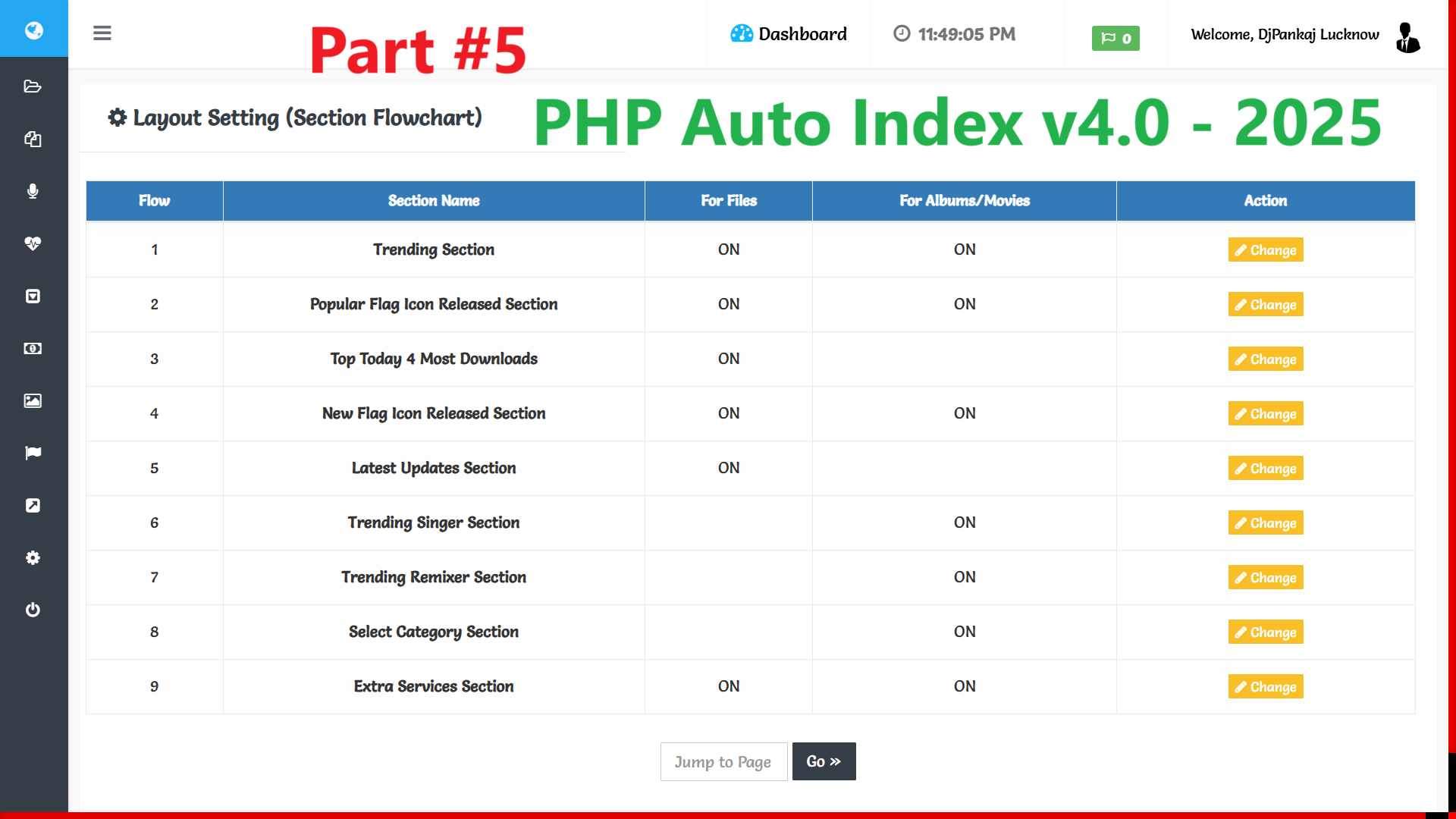 Change Layout Setting In Auto Index Script V4.0 { 2025 } - Part 5